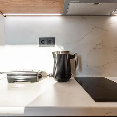 Santorini Dream 2 W Parking, Kitchen And Sunset, Sea View - Drymade Lägenhet *